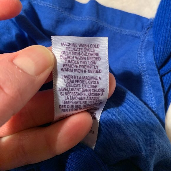 Women's Splendid Lightweight Long Sleeve Blue Top Supima Cotton Modal Size L - Picture 9 of 9